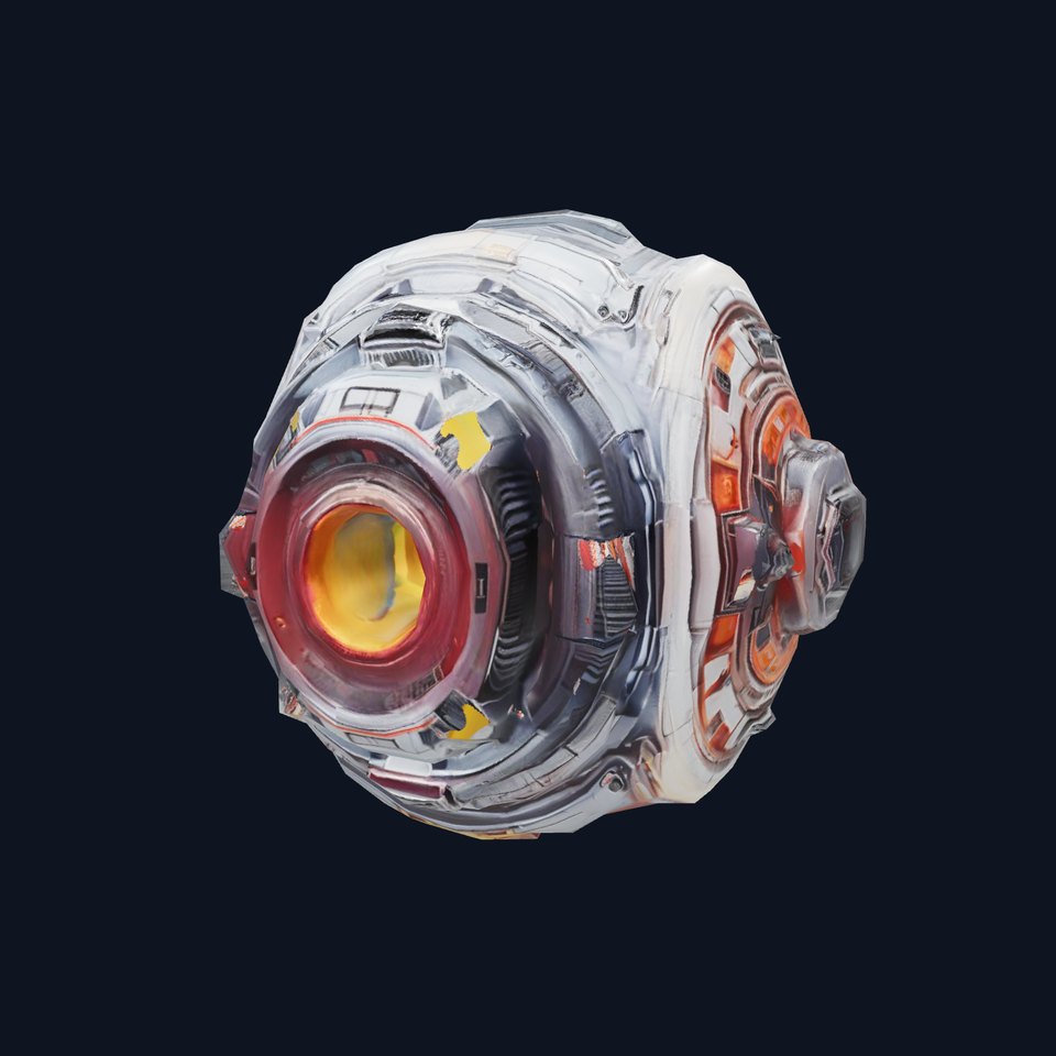 Futuristic Spherical Machine Core Model Pack