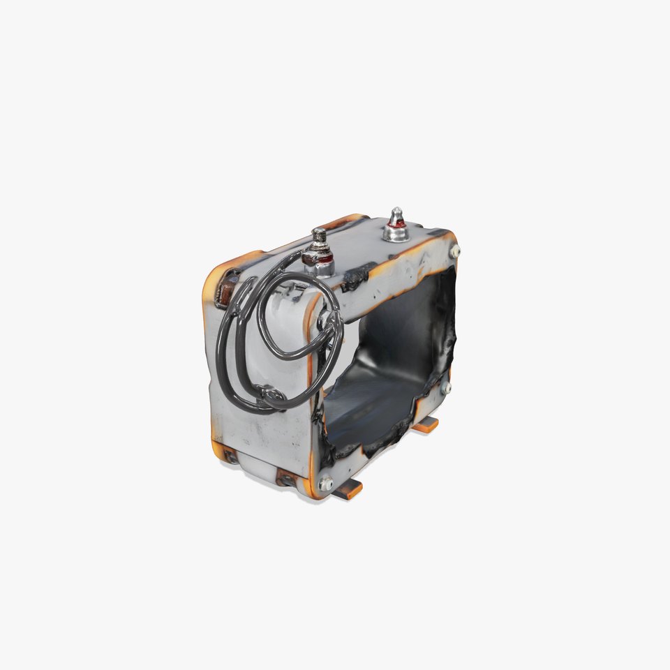 Rusty Industrial Coil Cover with Wires Model Pack