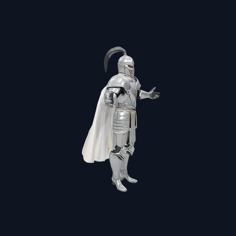 Armored Knight Character Model Rigged and Animated