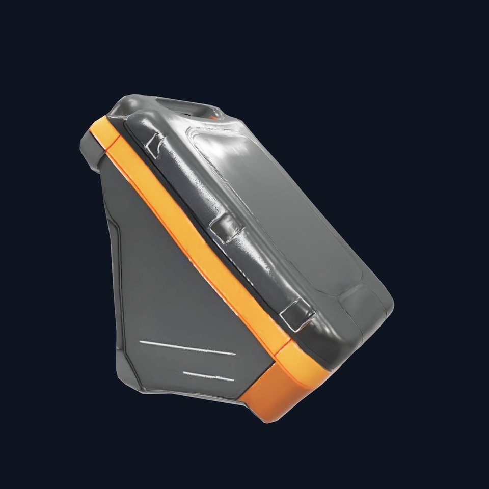 Portable Device Case Model Pack with Orange and Black Finish