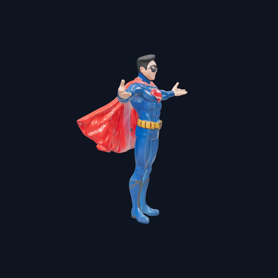 Superhero Character Model  Rigged and Animated