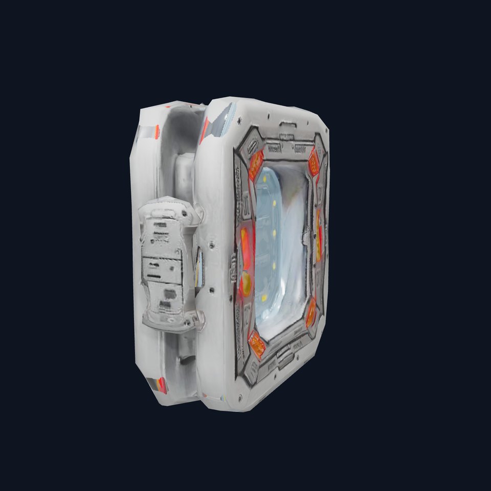 Futuristic SciFi Doorway Model Pack with Illuminated Panels