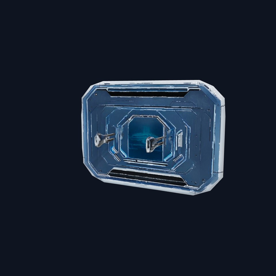 Futuristic Control Panel with Blue Neon Lights Model Pack