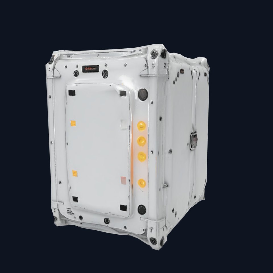 Industrial Container Model Pack with Orange Indicators