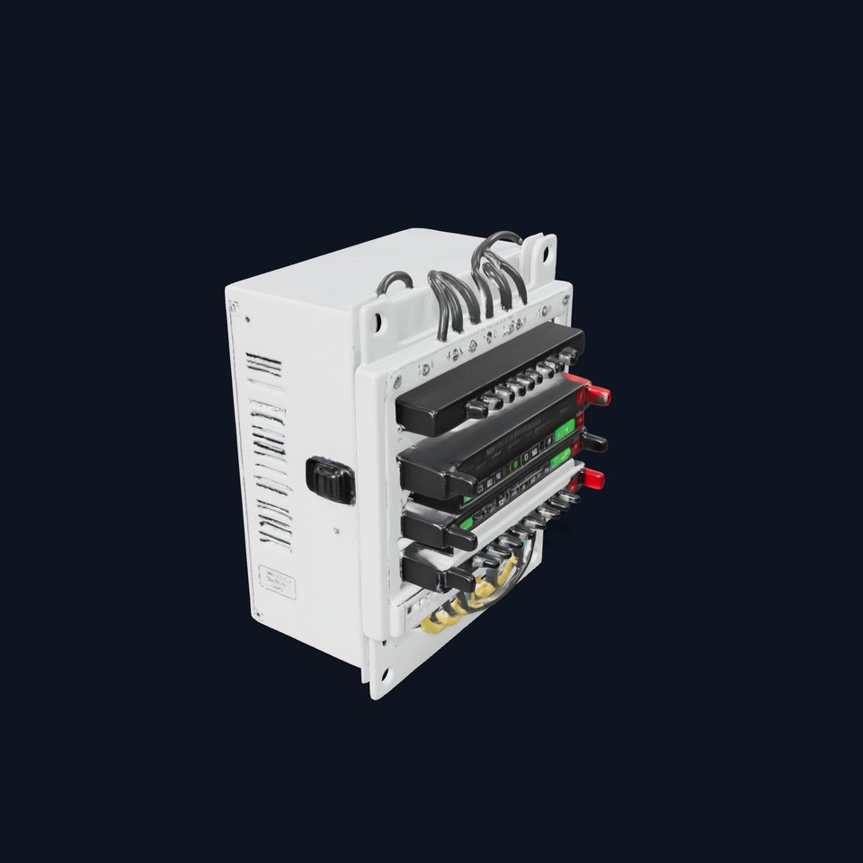 Energy Distribution Panel Model Pack with LED Indicators