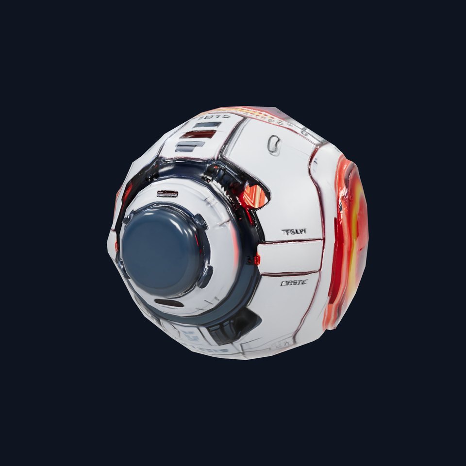 Futuristic Cyber Sphere Model Pack with Glowing Elements