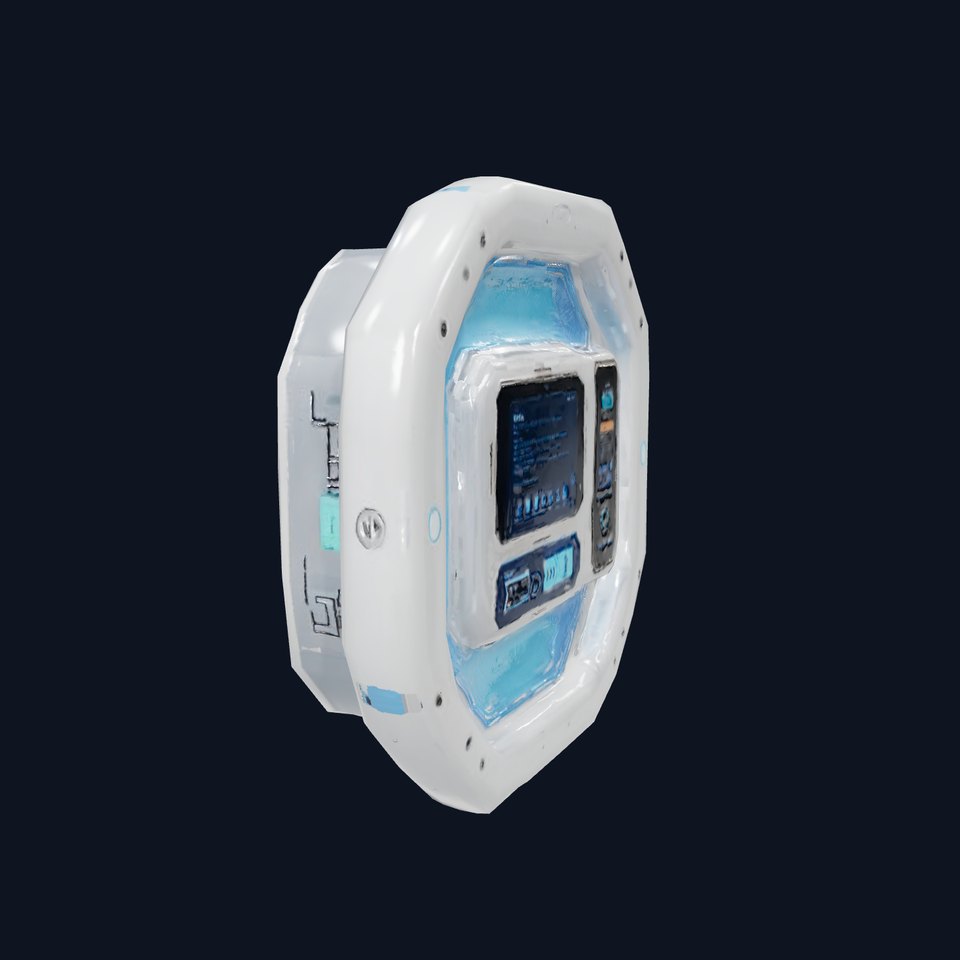 Futuristic Control Panel model pack with interactive display