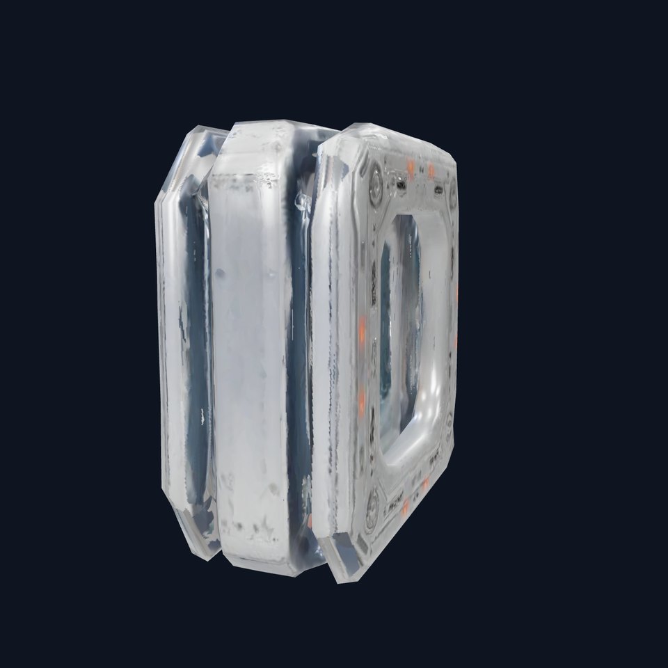 Futuristic Space Door Model Pack with PBR Textures