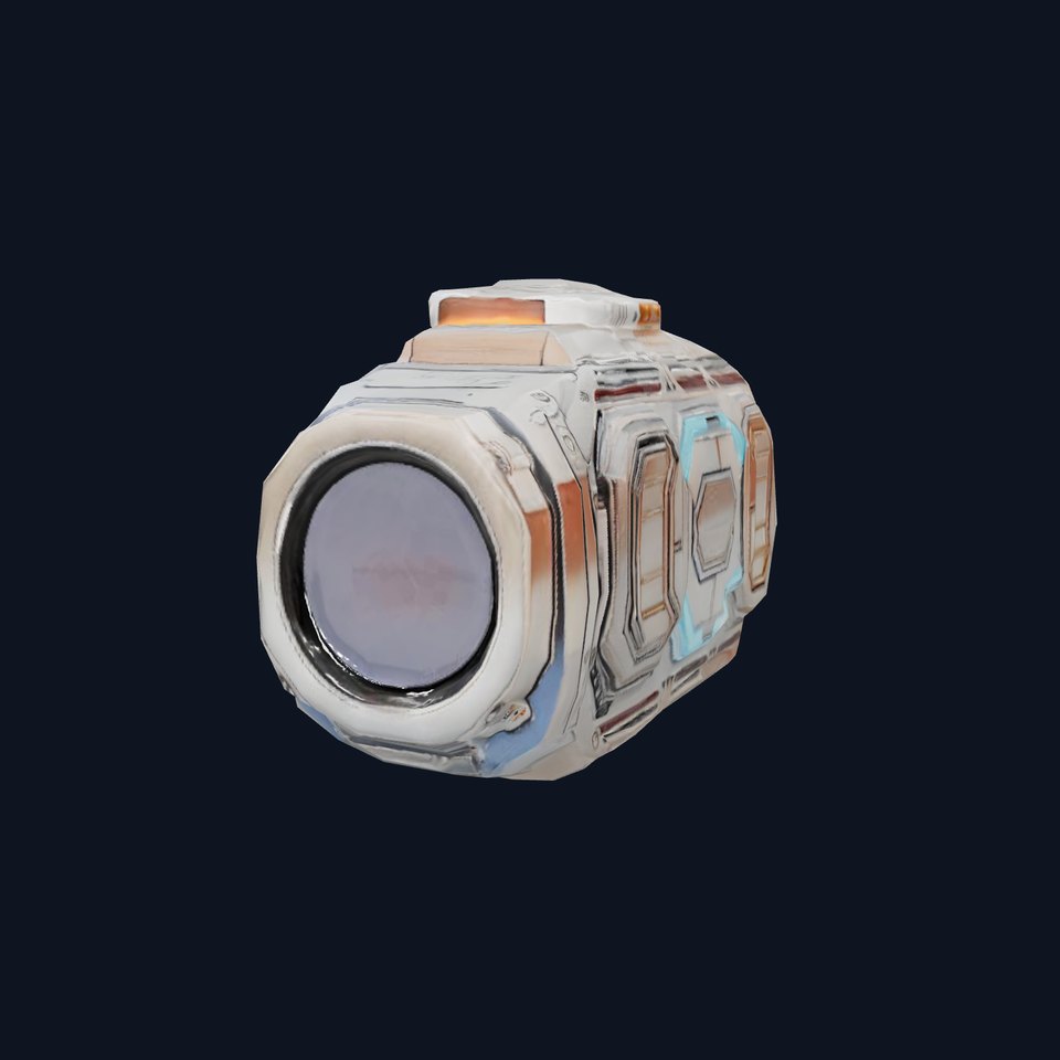 Futuristic Metallic Camera Model Pack with LED Accents