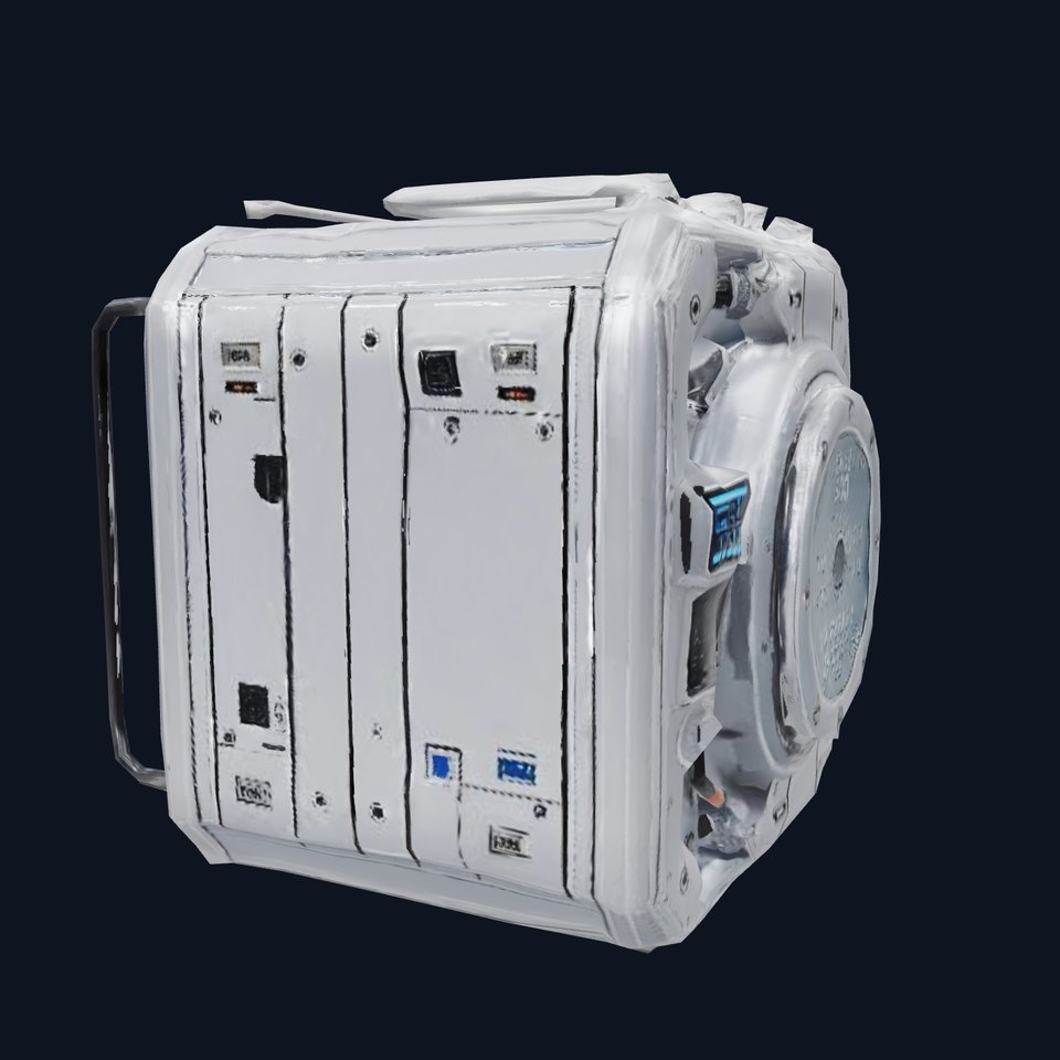 Futuristic Metal Storage Container Model Pack