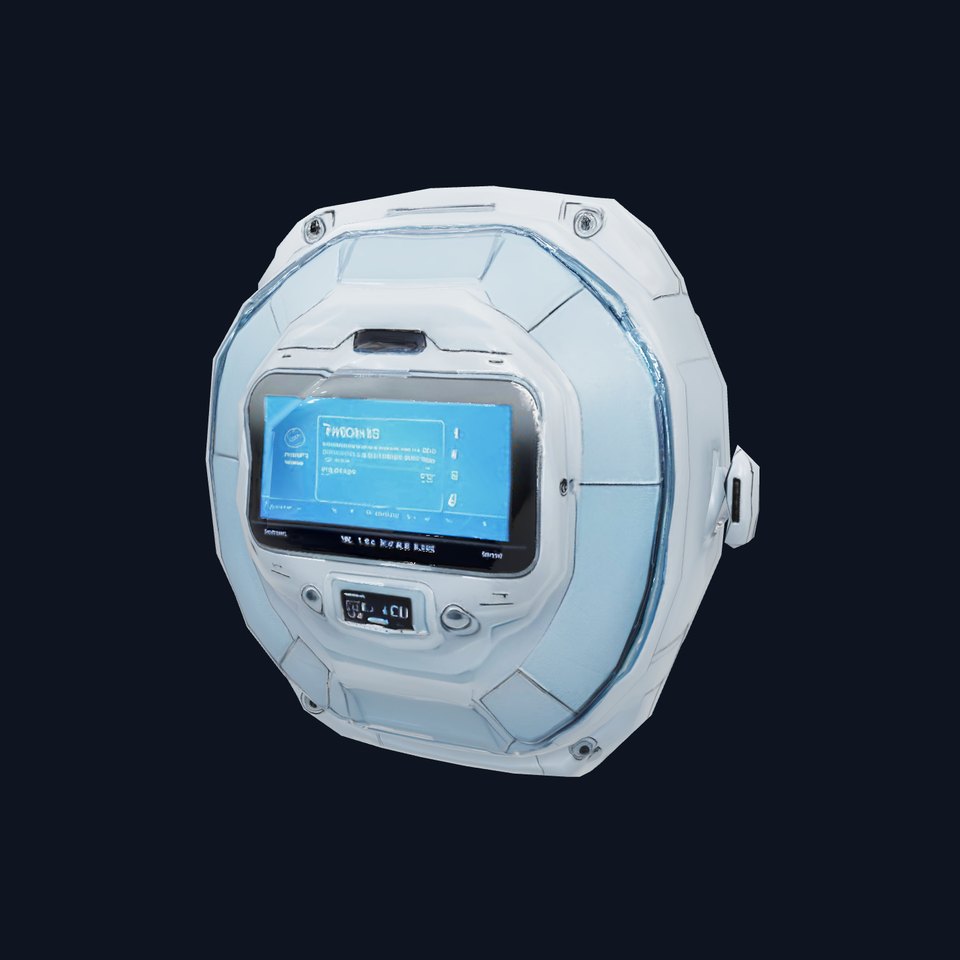 Futuristic WallMounted Interface model pack