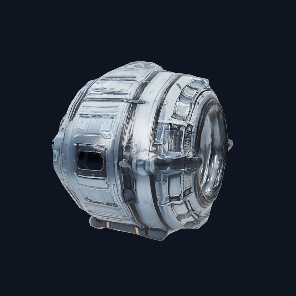Futuristic Scifi Space Capsule Model Pack