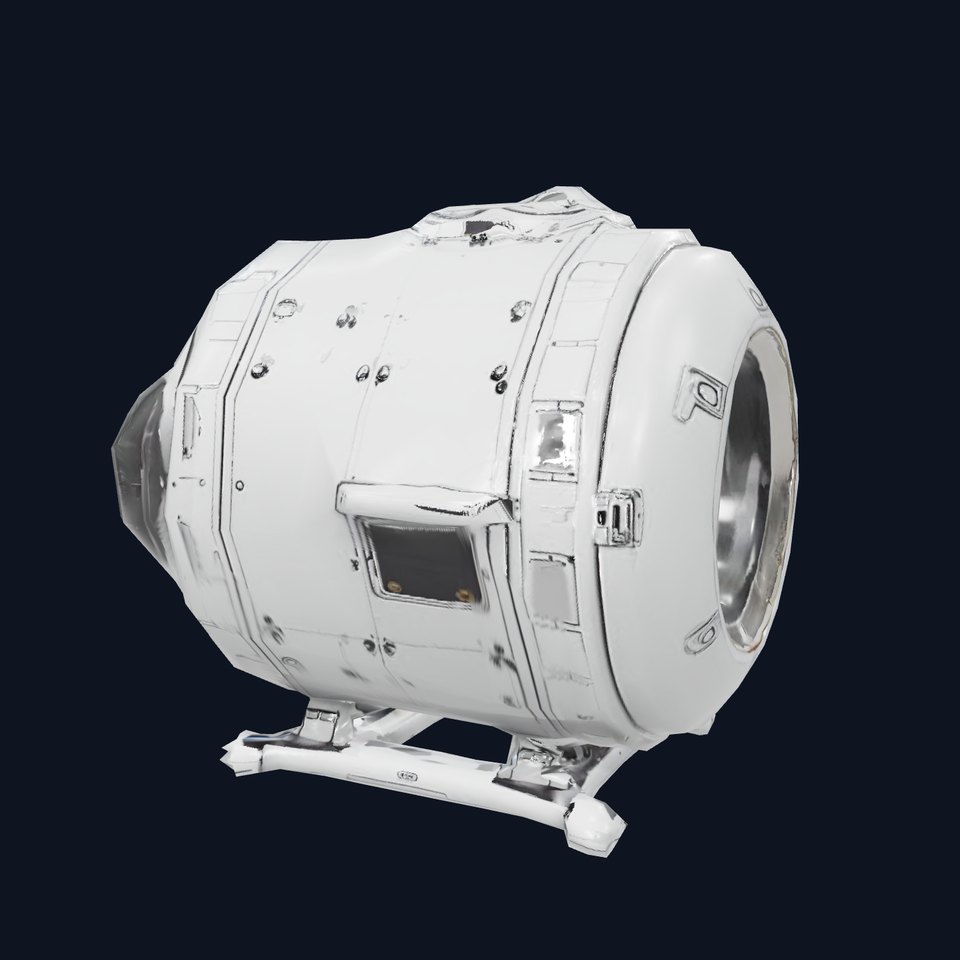 Futuristic Engine Model Pack with LEDs and Metallic Surface