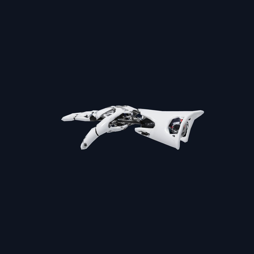 Advanced Robotic Hand Model Pack with Metallic Finish