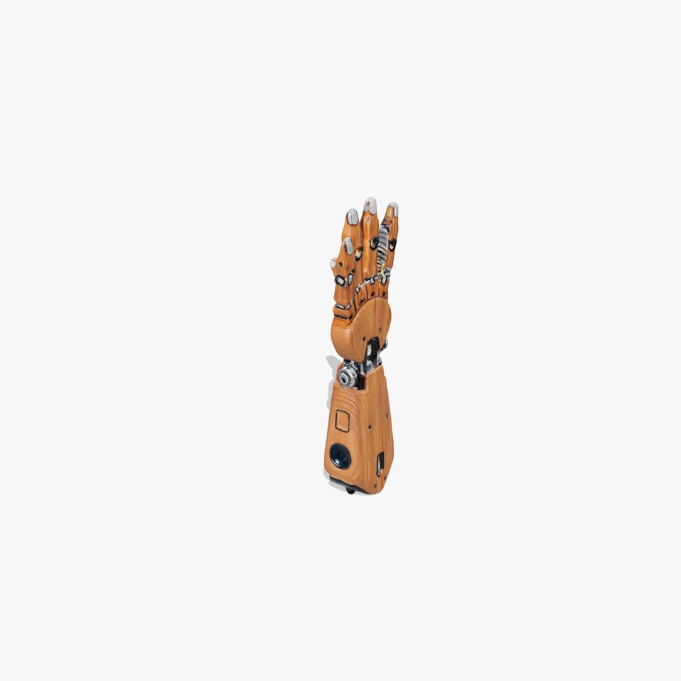 Wooden Robotic Hand model pack with PBR Textures
