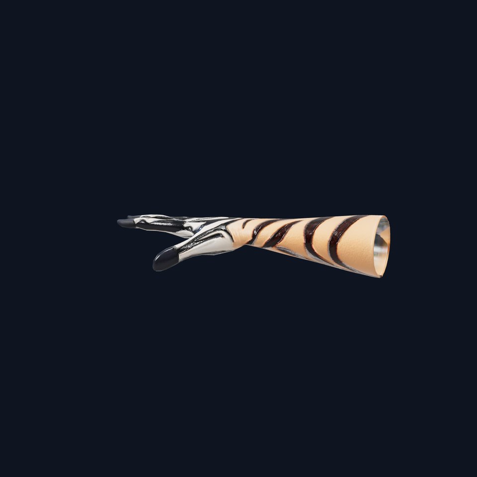 Tattooed Hand Model Pack with Zebra Pattern Design