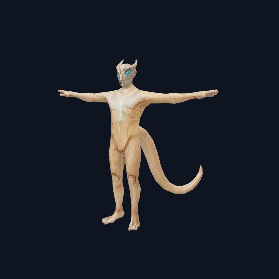 Reptilian Humanoid Alien Character Model Pack