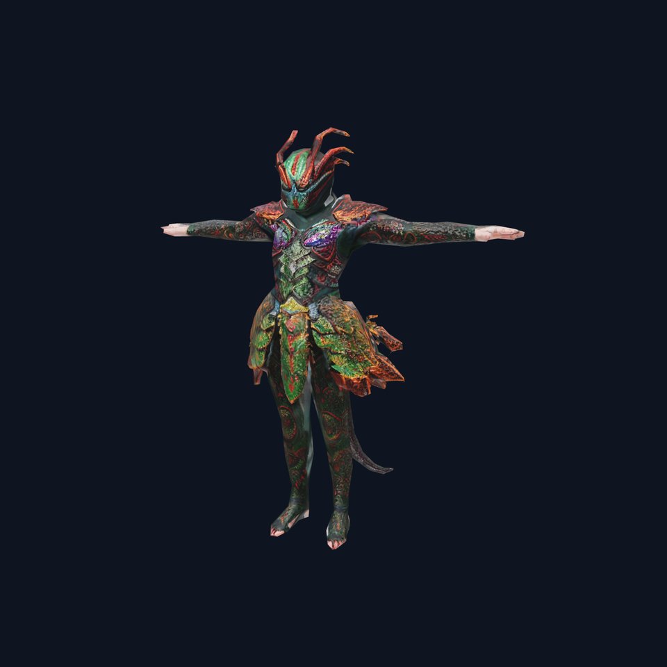 Colorful Fantasy Creature Warrior Model Pack