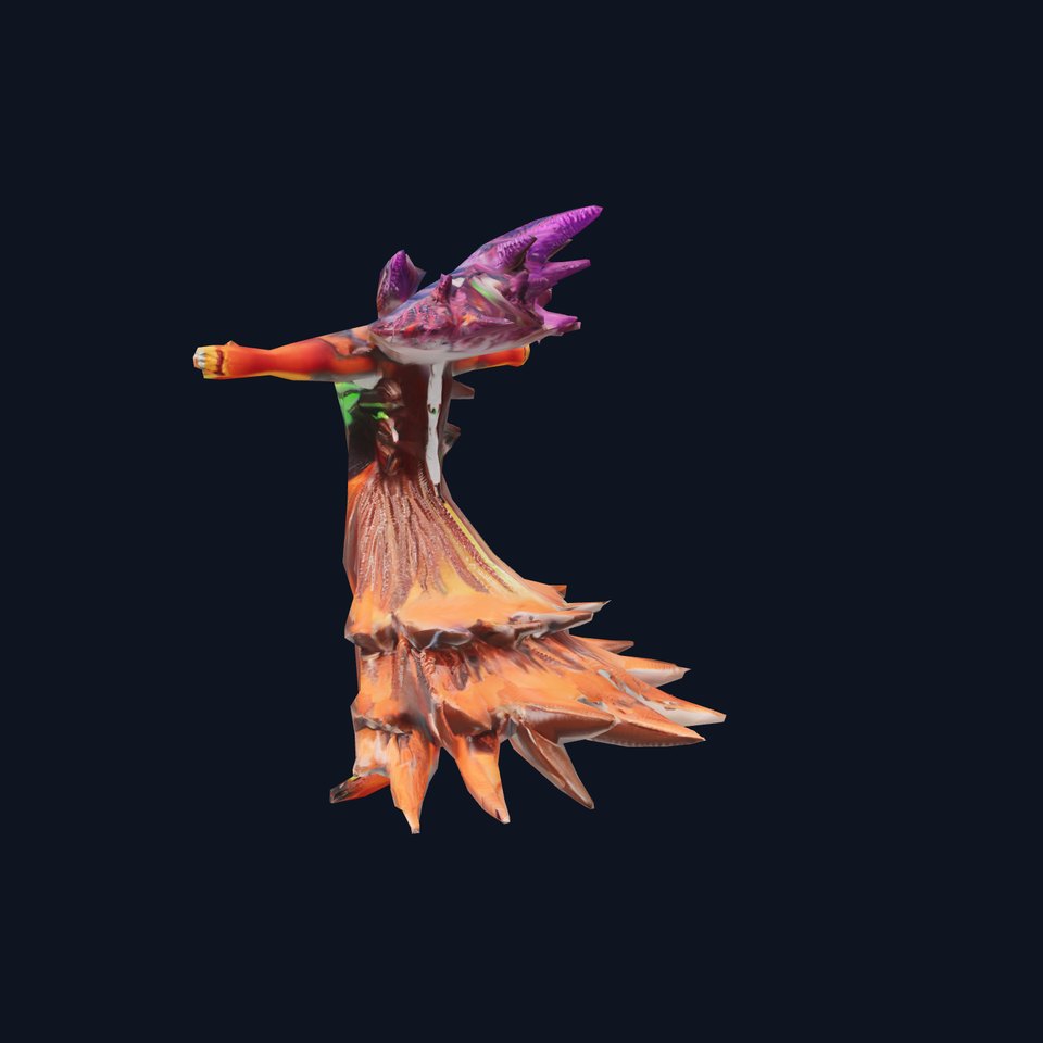 Lizard Warrior Model Pack with Spiky Armor and Vibrant Colors