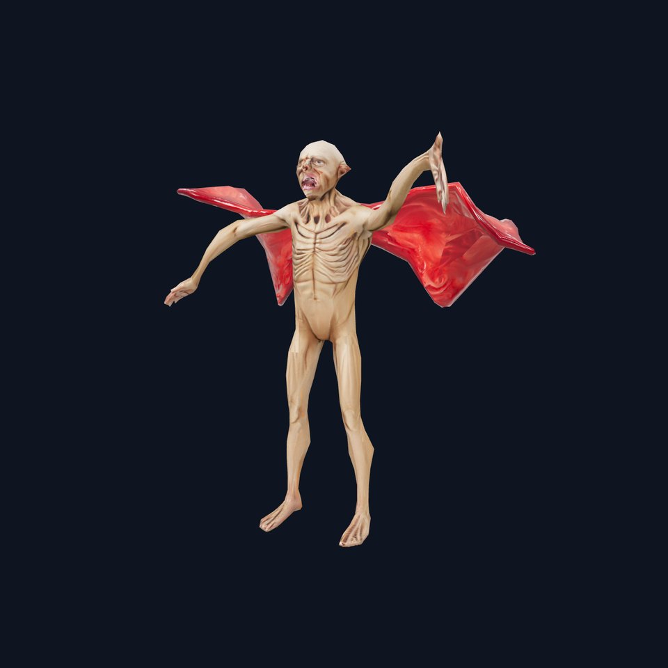 BatLike Creature Model Pack with Textured Wings