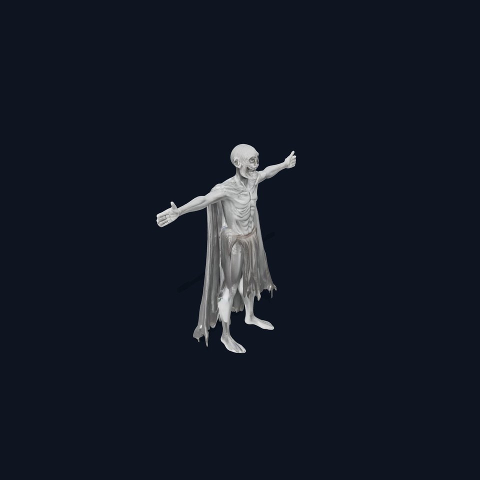 Dark Creature Model Pack with Textured Cape and Cloth