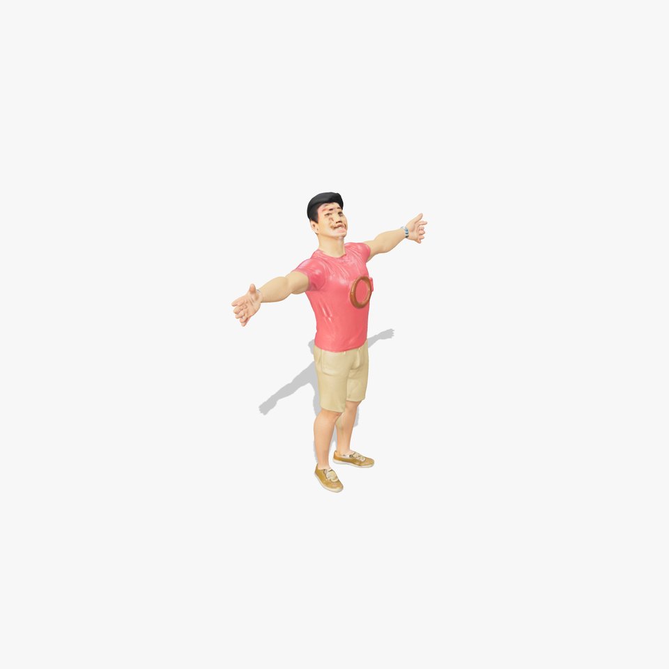 Casual Male Character Model Pack with Open Arms Pose