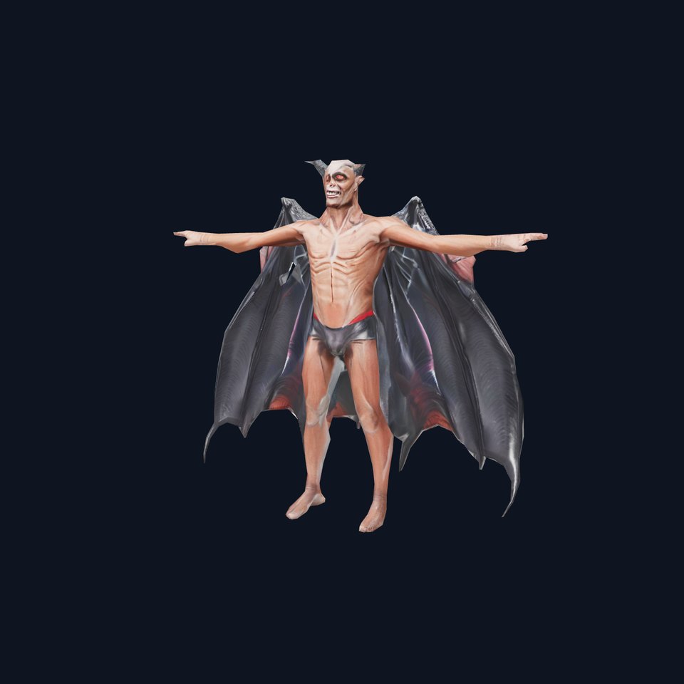 Demonic Creature with Wings model pack