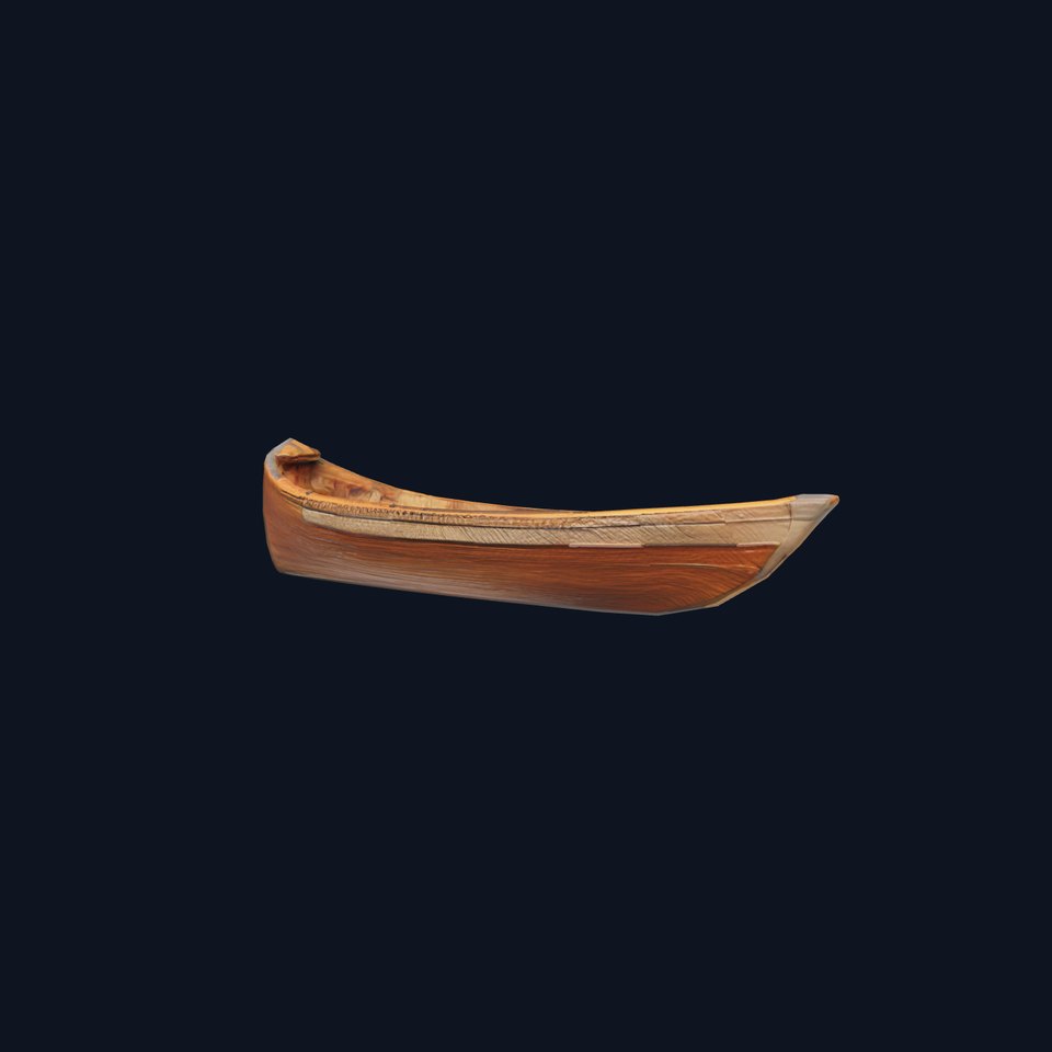 Wooden Rowboat Model Pack with Detailed Texturing