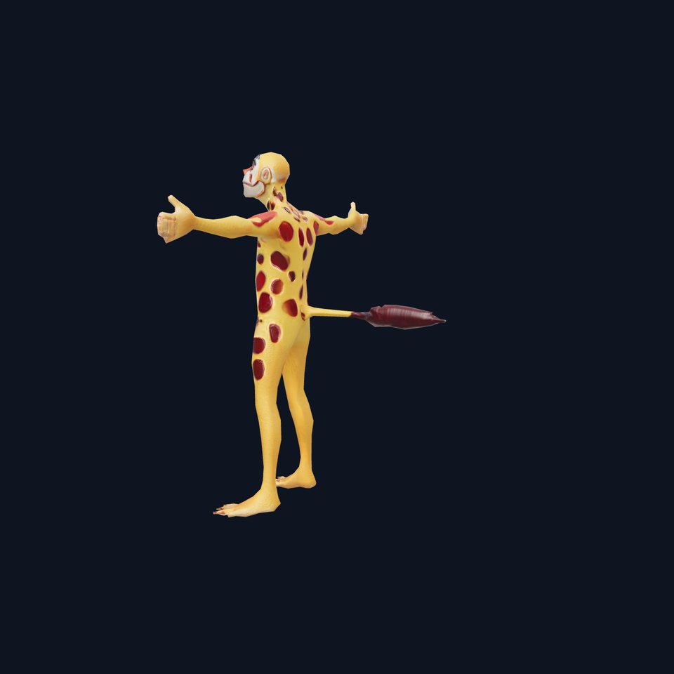 Cartoon Spotted Monkey Character Model Pack for Animation and Games