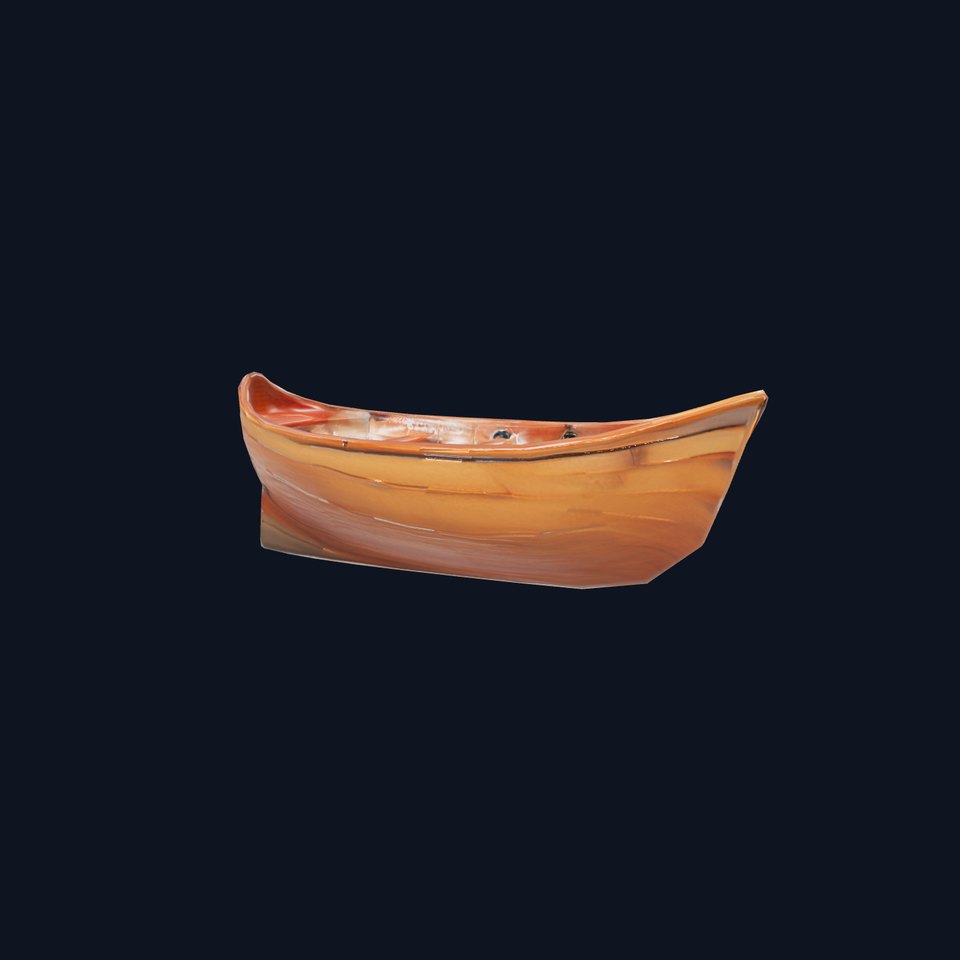 Wooden Rowboat Model Pack