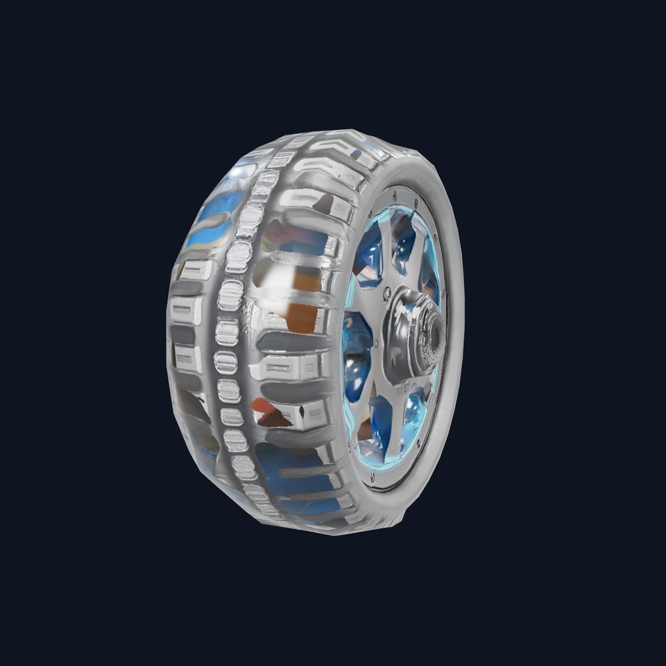 Futuristic OffRoad Wheel with LED Details Model Pack