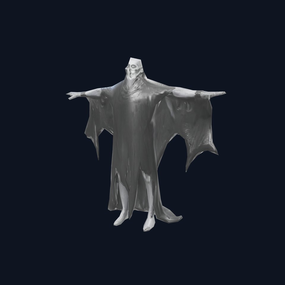 Gothic Skeleton Figure with Cape Model Pack