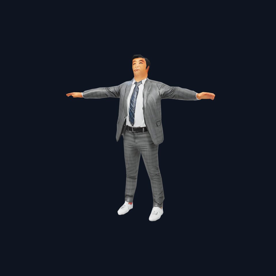 Businessman in Gray Suit Model Pack