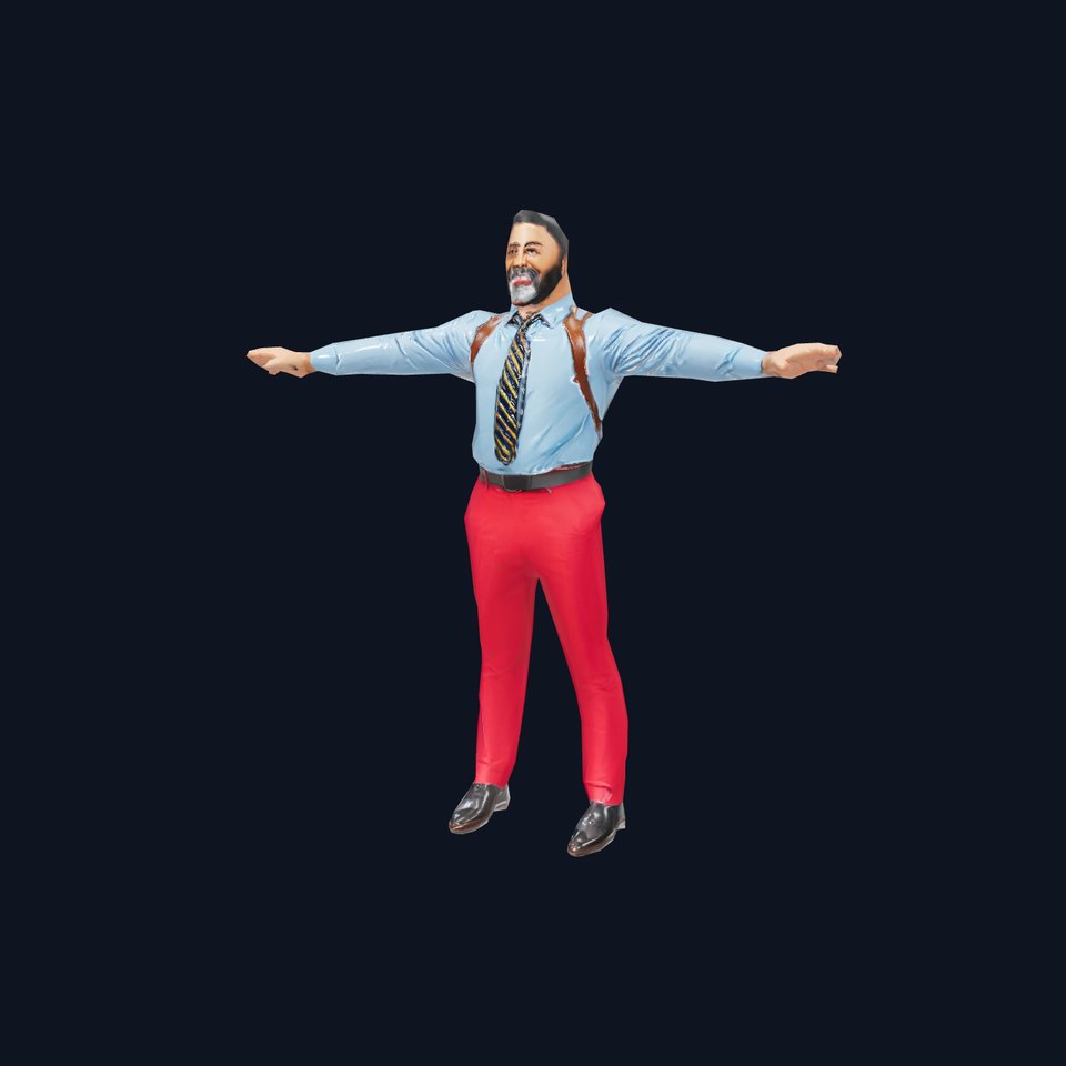Businessman with Red Pants and Blue Shirt Model Pack
