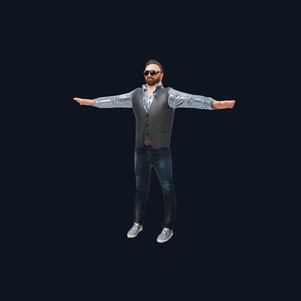 Casual Male Character Model Pack with Sunglasses