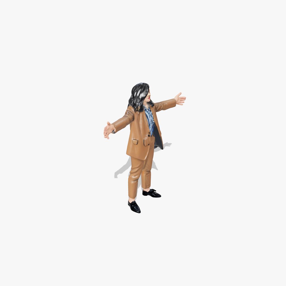 Businesswoman Brown Suit Model Pack