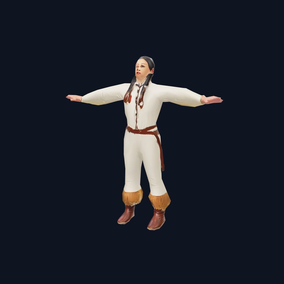 Traditional Outfit Model Pack with Fringe Details