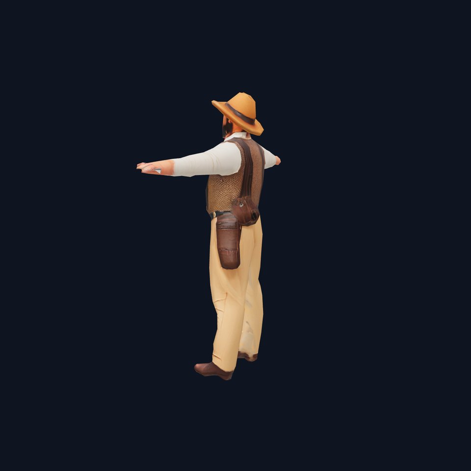 Cowboy Character Model Pack with Textured Vest