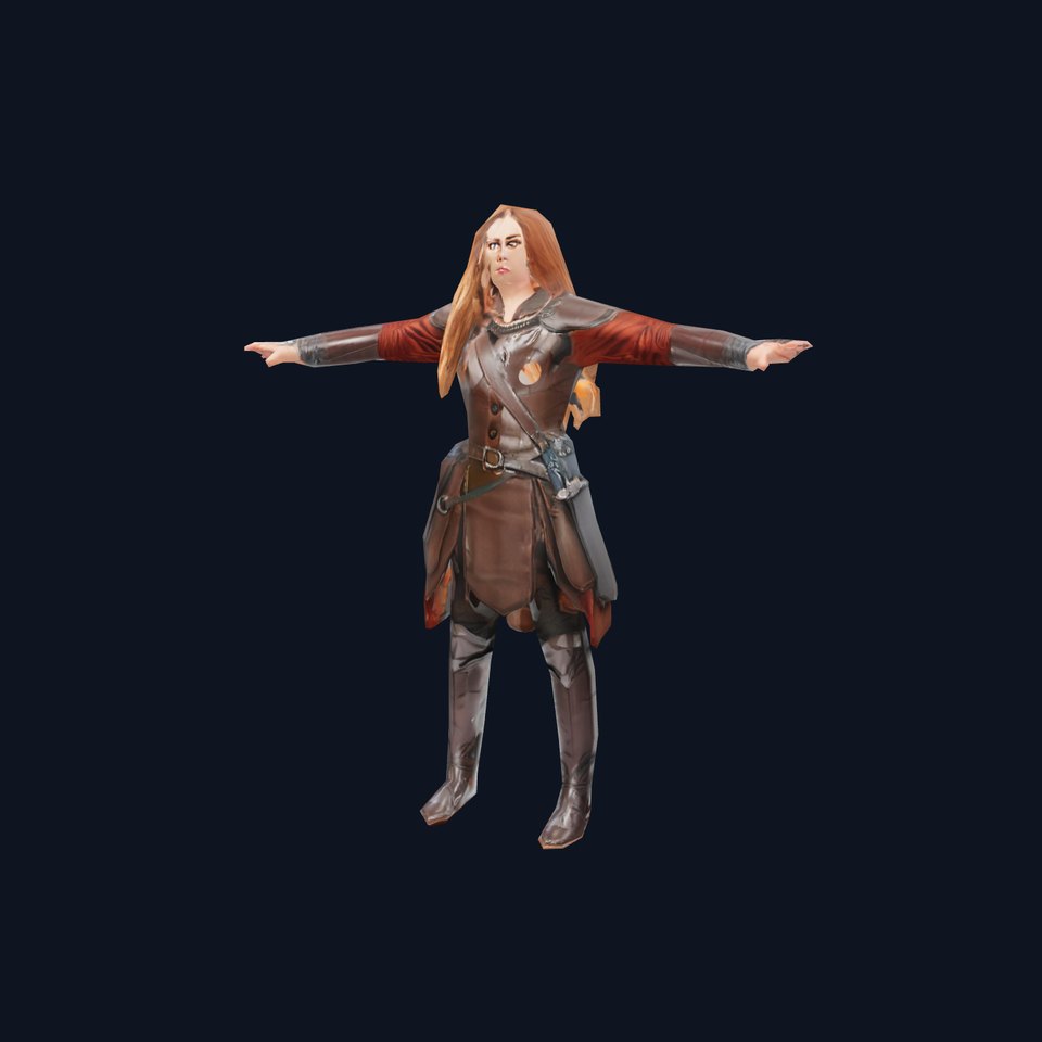 Fantasy Warrior Woman Armor Model Pack