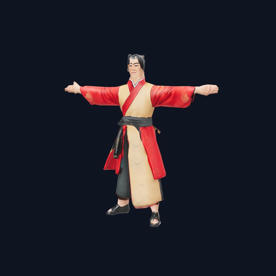 Traditional Asian Attire Character Model Pack