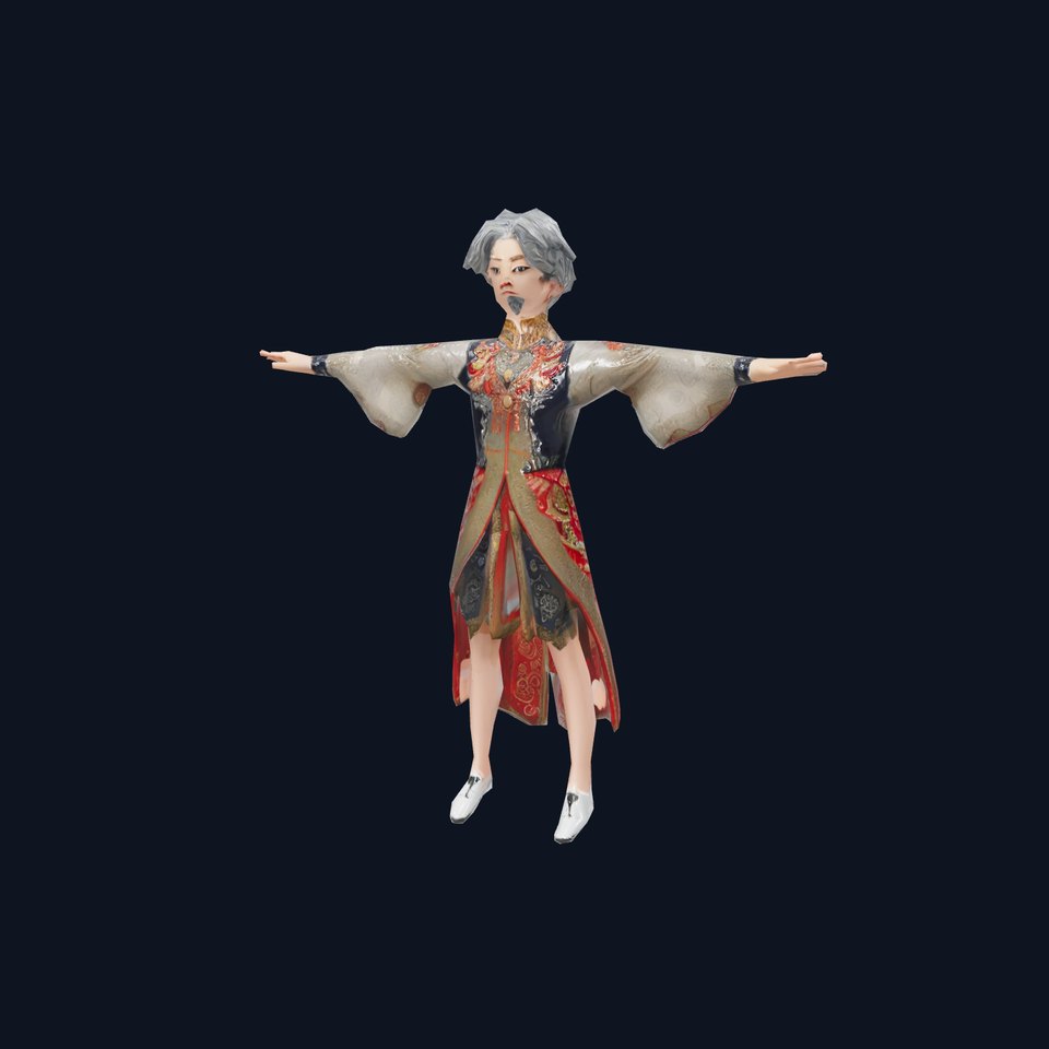 Asian Traditional Costume Character Model Pack