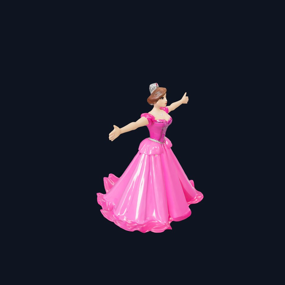 Elegant Princess Character Model Pack with Detailed Textures