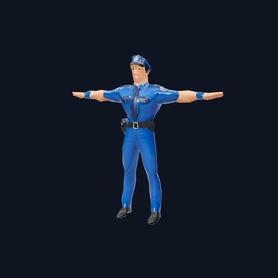 Cartoon Police Officer Model Pack