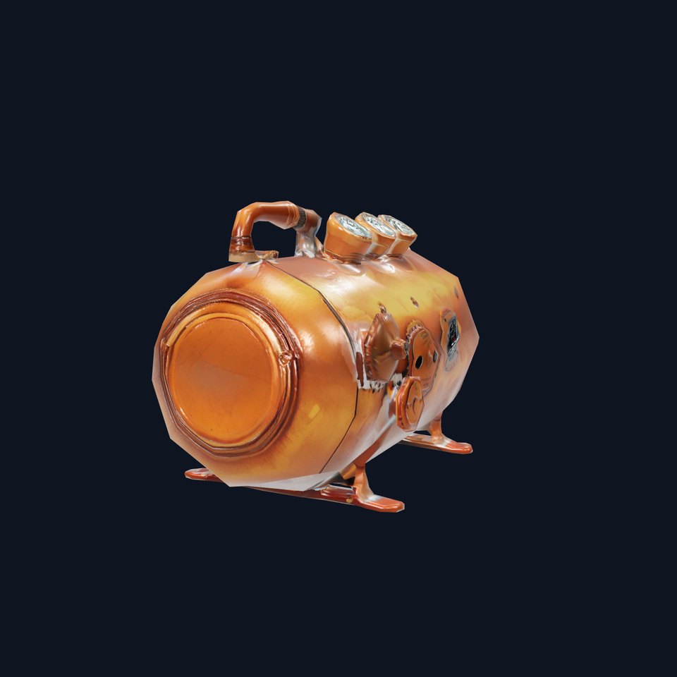 Steampunk Boiler Model Pack with Industrial Gauges