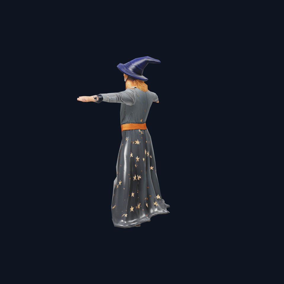 Wizard Character Outfit with Star Pattern Model Pack