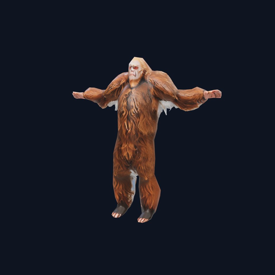 Sasquatch Character Model Pack with Detailed Fur