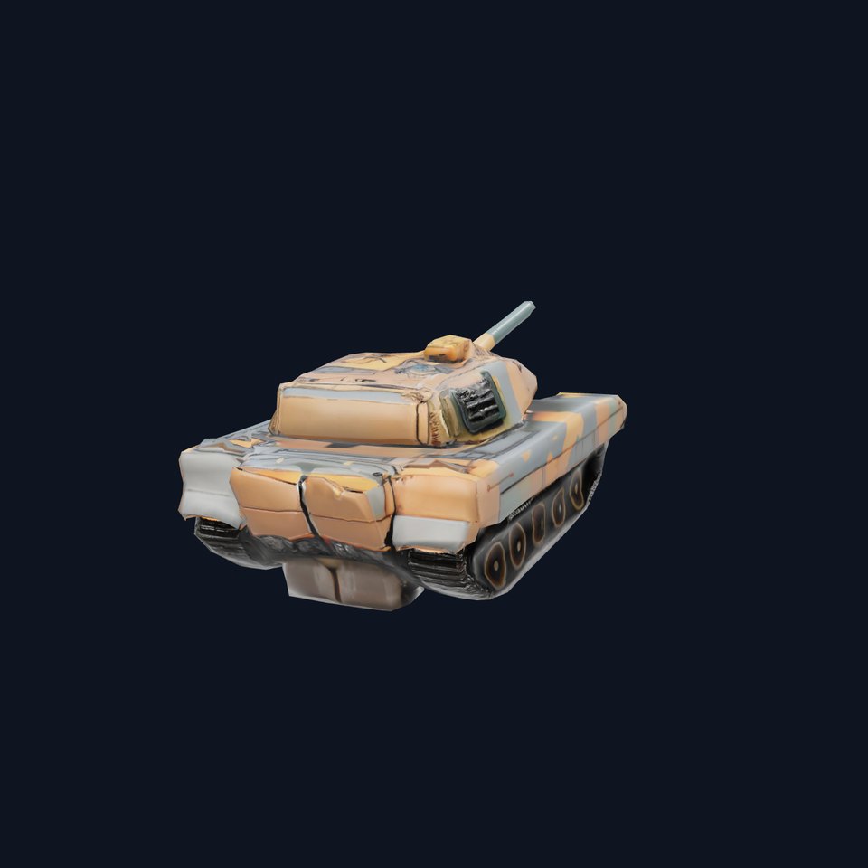 Modern Battle Tank Model Pack with Camouflage Finish