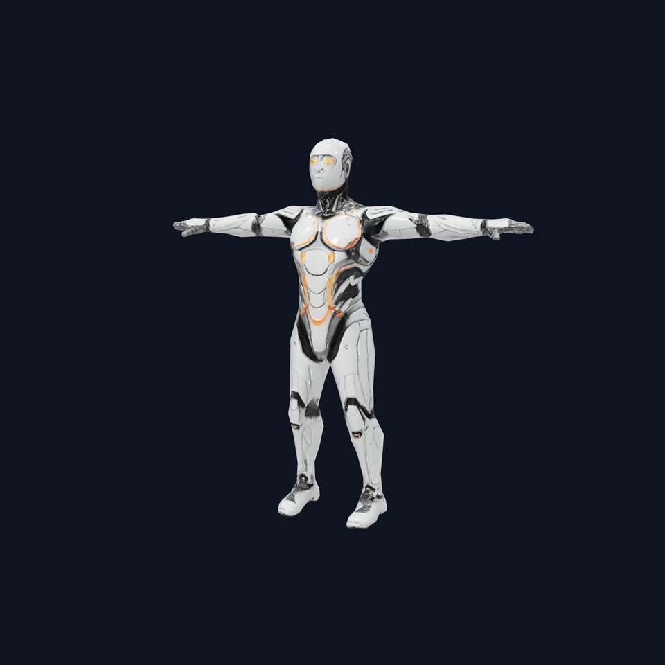 Futuristic Android Robot Model Pack with LED Details