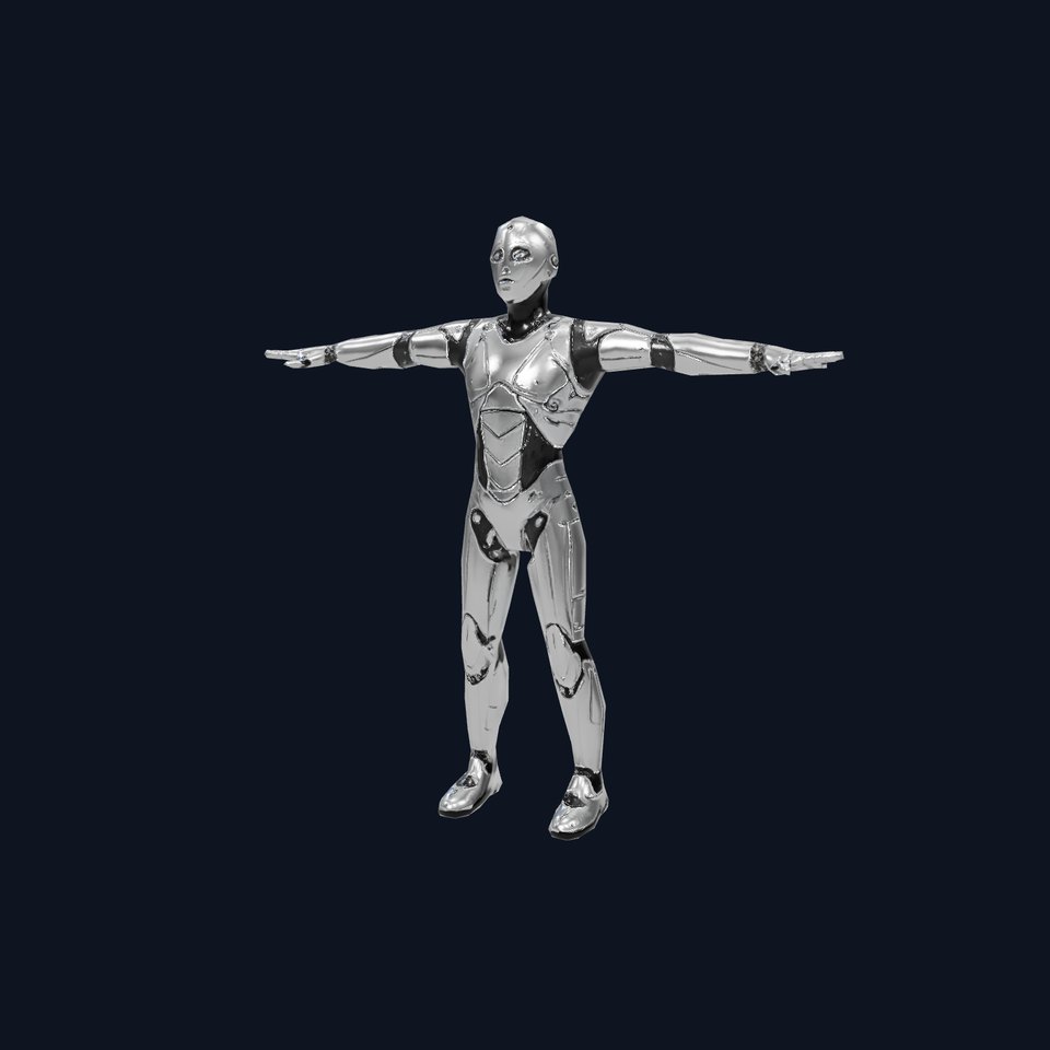 Futuristic Android Model Pack with Articulated Joints