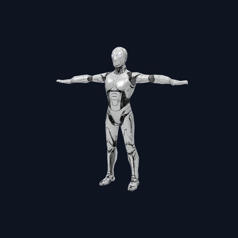 Futuristic Humanoid Robot Model Pack for Animation and Games